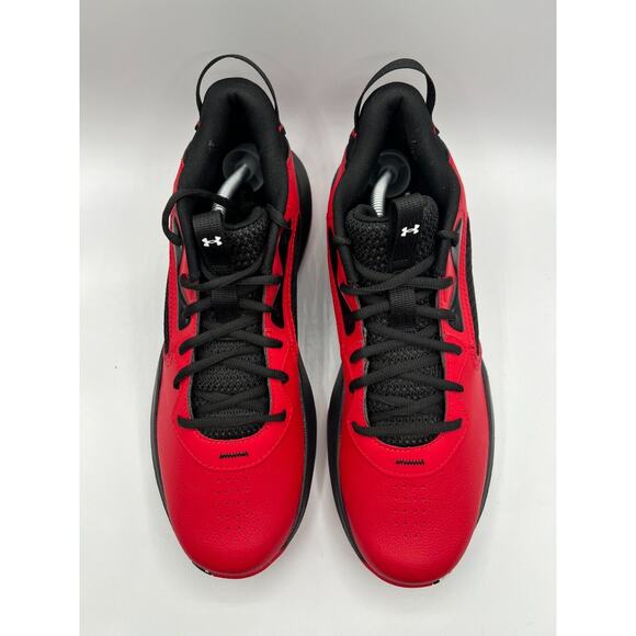 Under Armour Unisex Lockdown 6 Red Black Basketball Shoe - Picture 4 of 10